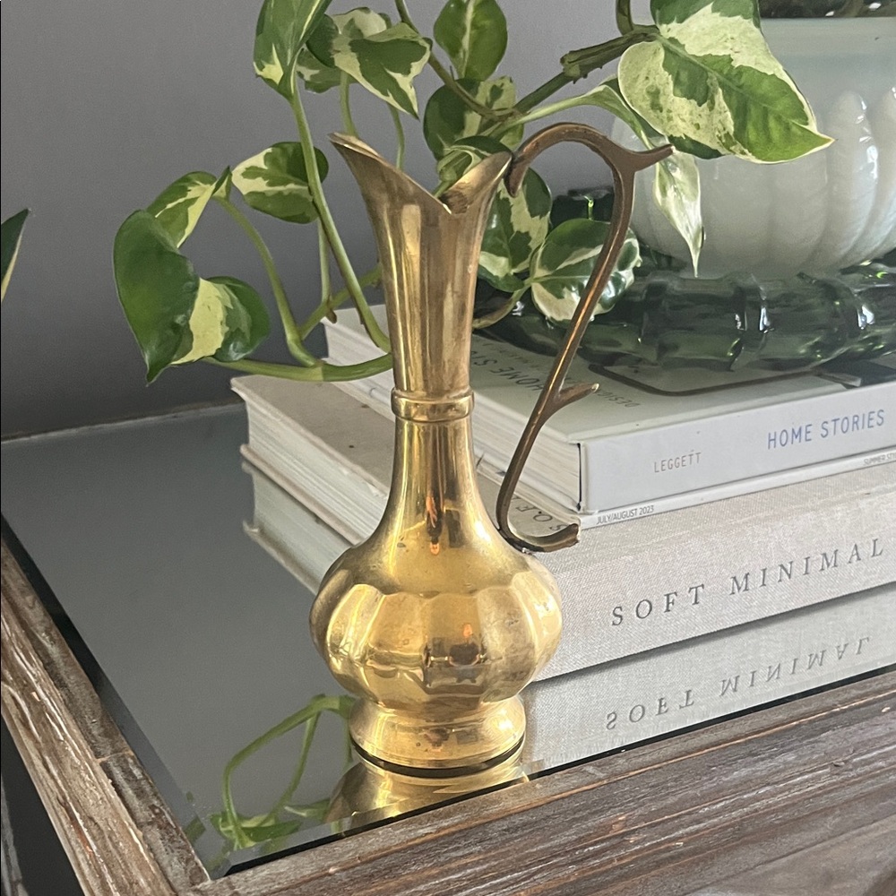 Vintage Brass Gold Vase pitcher (3 available) MCM